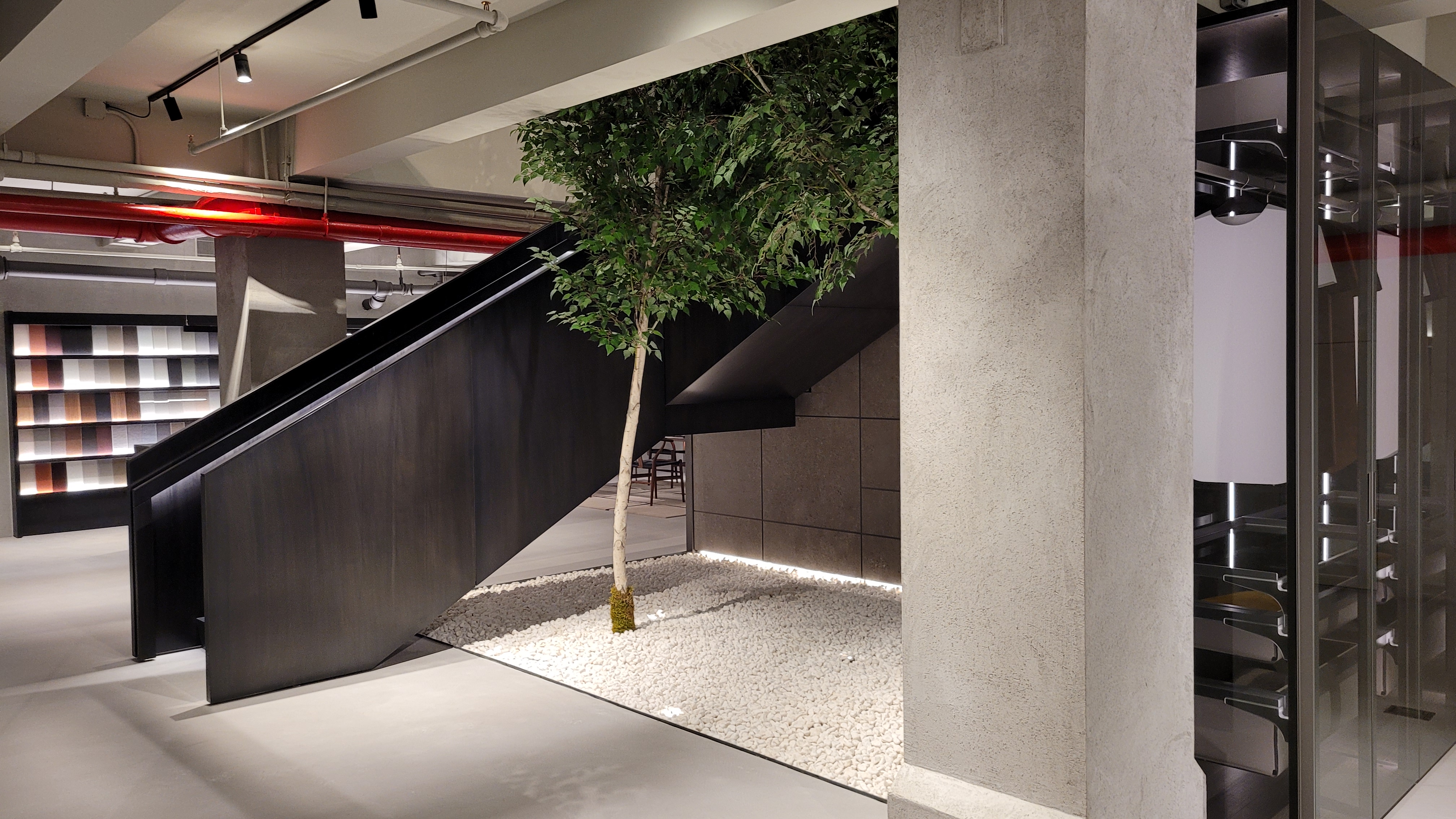 Craftsman working on staircase